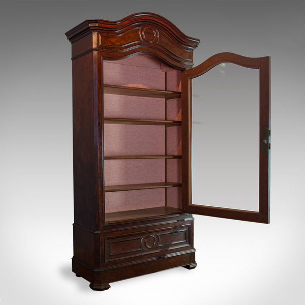 Antique Display Cabinet, Victorian, Flame Mahogany Vitrine, Circa 1850 - London Fine Antiques