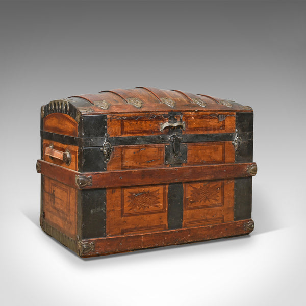 Antique Dome Topped Carriage Chest, English, Victorian, Trunk, 19th Century - London Fine Antiques