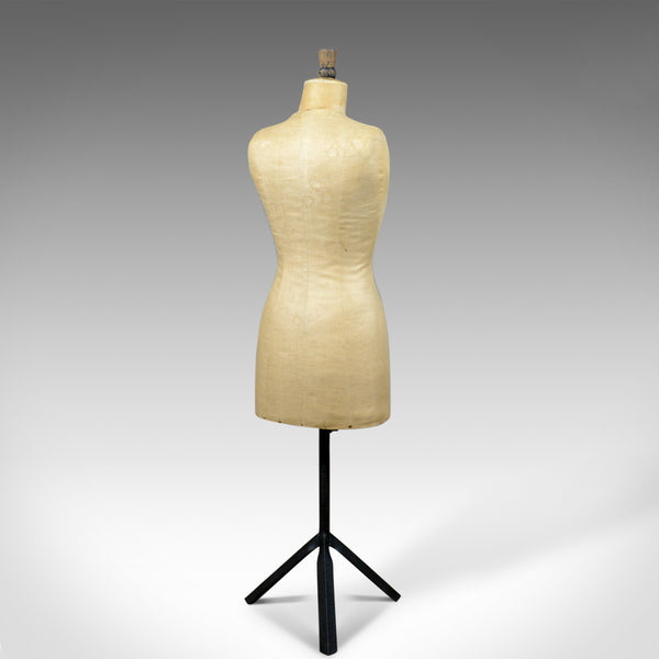 French Antique Dress Makers Dummy, Adjustable Height, Three-Quarter, c.1900 - London Fine Antiques