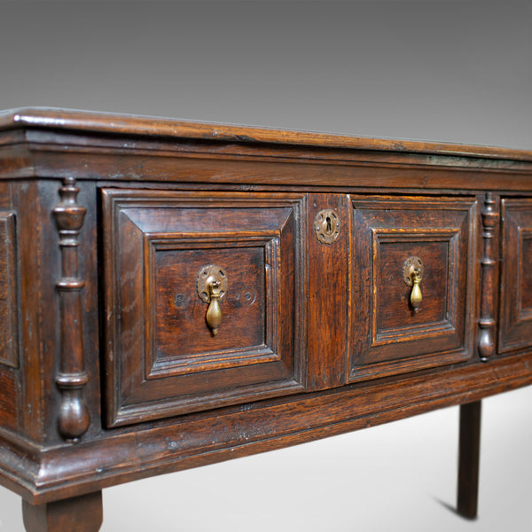 Antique Dresser Base, Early 18th Century, English, Oak, Sideboard, Circa 1700 - London Fine Antiques