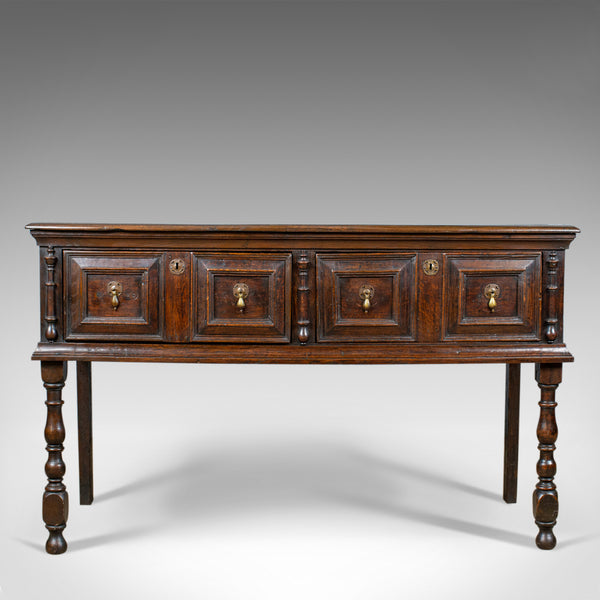 Antique Dresser Base, Early 18th Century, English, Oak, Sideboard, Circa 1700 - London Fine Antiques