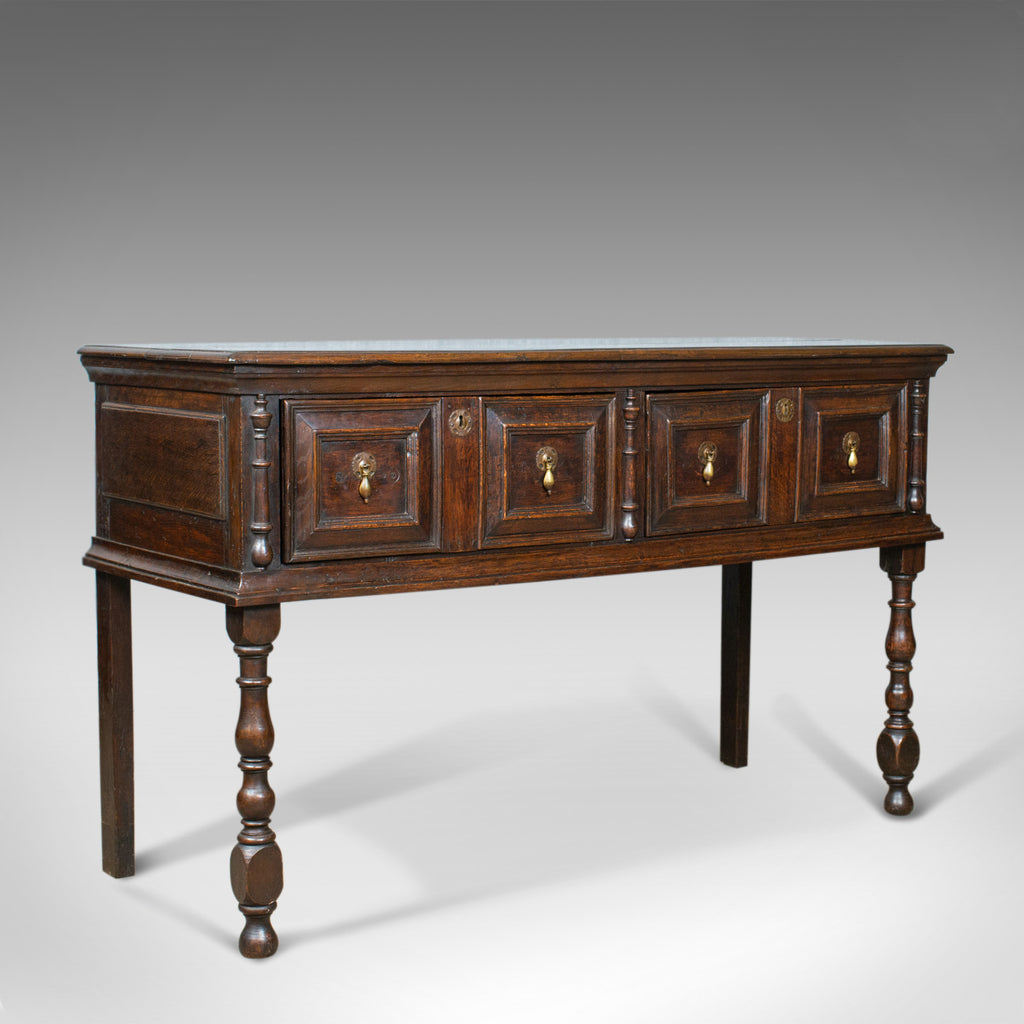 Antique Dresser Base, Early 18th Century, English, Oak, Sideboard, Circa 1700 - London Fine Antiques