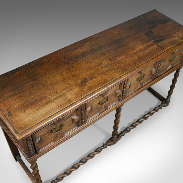 Antique Dresser Base, Early 18th Century, English, Oak, Sideboard, Circa 1700 - London Fine Antiques
