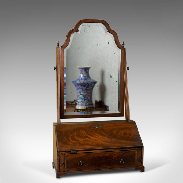 Antique Bureau Mirror, English, Georgian Revival, Mahogany, Toilet Circa 1910 - London Fine Antiques