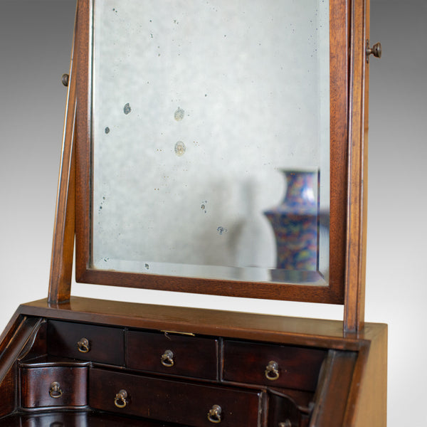 Antique Bureau Mirror, English, Georgian Revival, Mahogany, Toilet Circa 1910 - London Fine Antiques