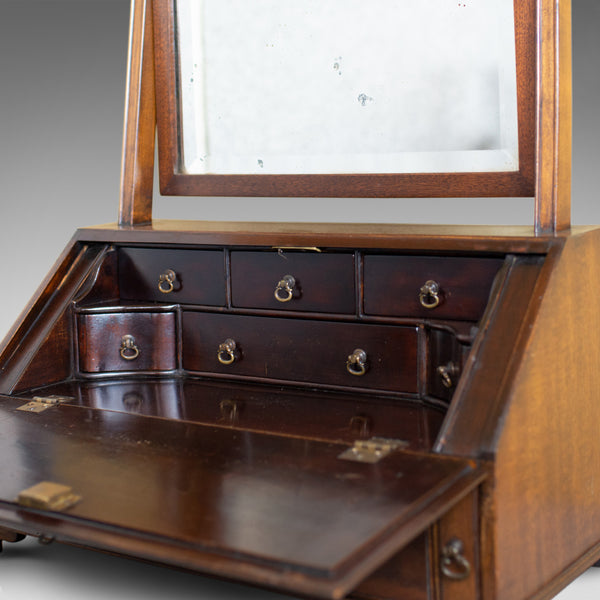 Antique Bureau Mirror, English, Georgian Revival, Mahogany, Toilet Circa 1910 - London Fine Antiques