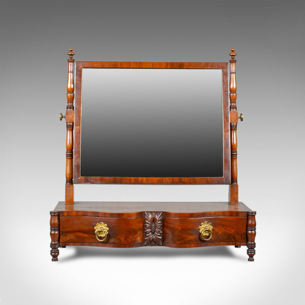 Antique Dressing Table Mirror, Mahogany, Vanity, Platform, Toilet, Circa 1890 - London Fine Antiques