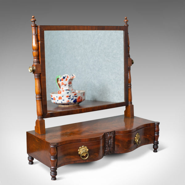 Antique Dressing Table Mirror, Mahogany, Vanity, Platform, Toilet, Circa 1890 - London Fine Antiques