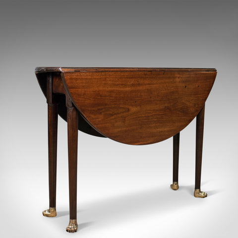 Antique Drop Leaf Table, Mahogany, English, Georgian, Drop-Flap Dining c.1760 - London Fine Antiques