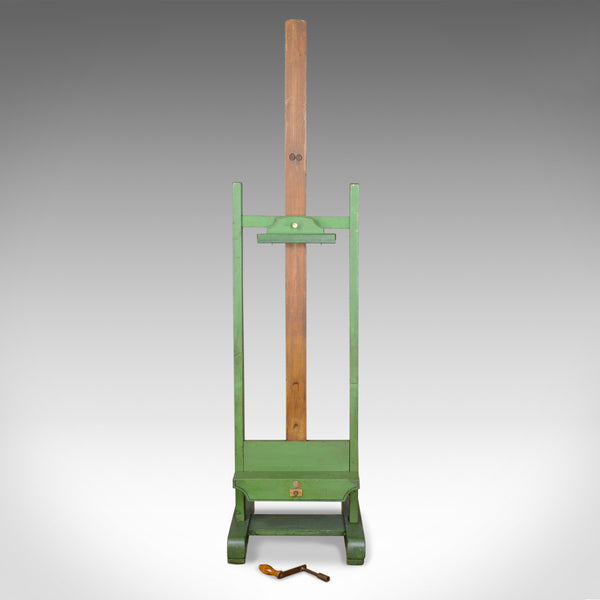 Antique Easel, Adjustable, Wooden, Green, Roberson & Co, London, Artist c.1880 - London Fine Antiques