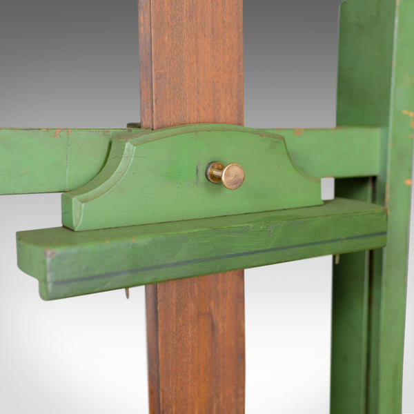 Antique Easel, Adjustable, Wooden, Green, Roberson & Co, London, Artist c.1880 - London Fine Antiques