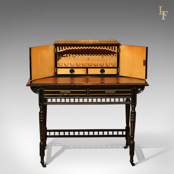 Aesthetic Movement Antique Bonheur du Jour, c.1880 - London Fine Antiques