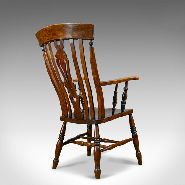 Antique Elbow Chair, Edwardian, Country Kitchen, Windsor Armchair, Circa 1910 - London Fine Antiques