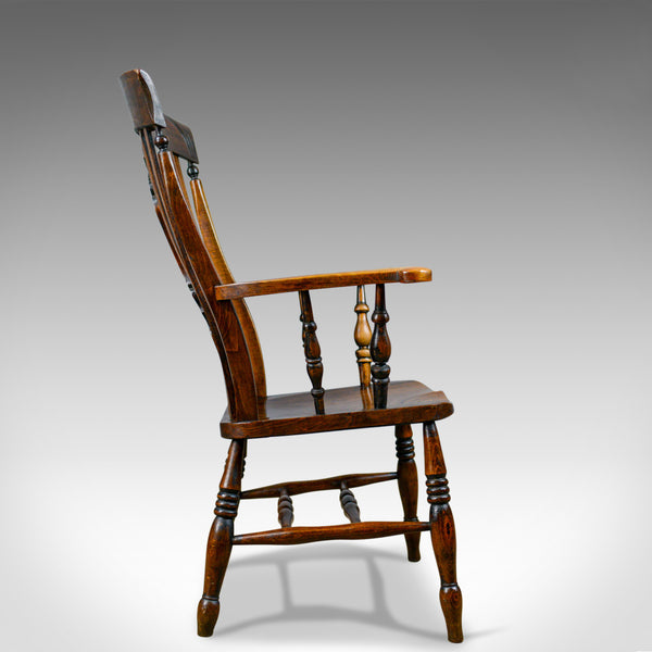 Antique Elbow Chair, Edwardian, Country Kitchen, Windsor Armchair, Circa 1910 - London Fine Antiques