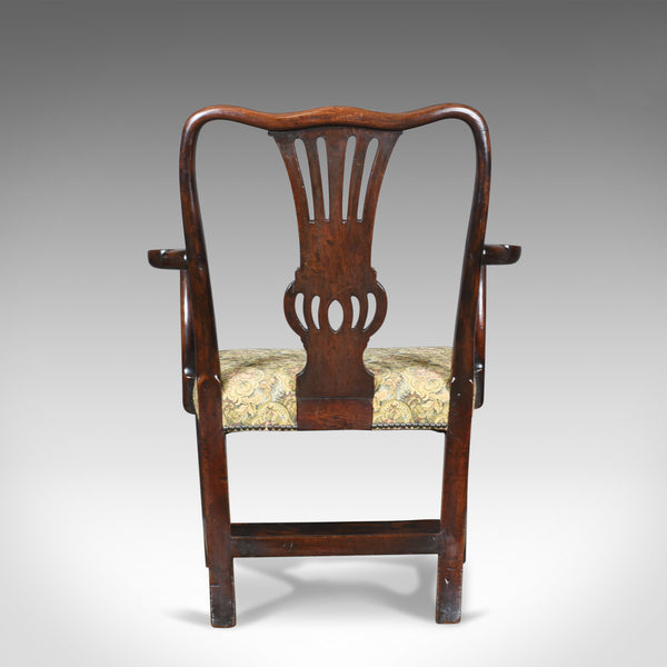 Antique Elbow Chair, English, Georgian, Mahogany, Open Armchair, Circa 1780 - London Fine Antiques