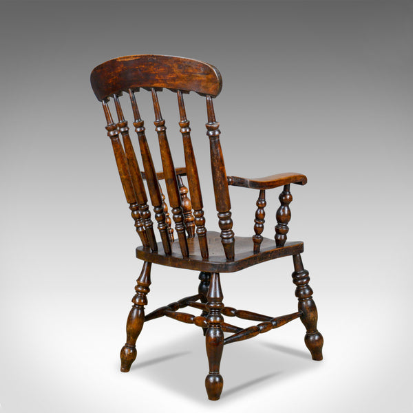 Antique Elbow Chair, English, Victorian, Stick Back Windsor, Elm, Circa 1880 - London Fine Antiques