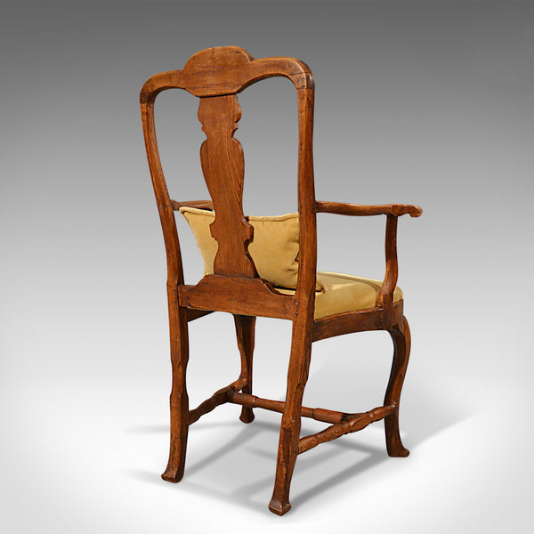 Antique Elbow Chair Large, Oak Ash Elm, Study Desk, Georgian Armchair Circa 1800 - London Fine Antiques