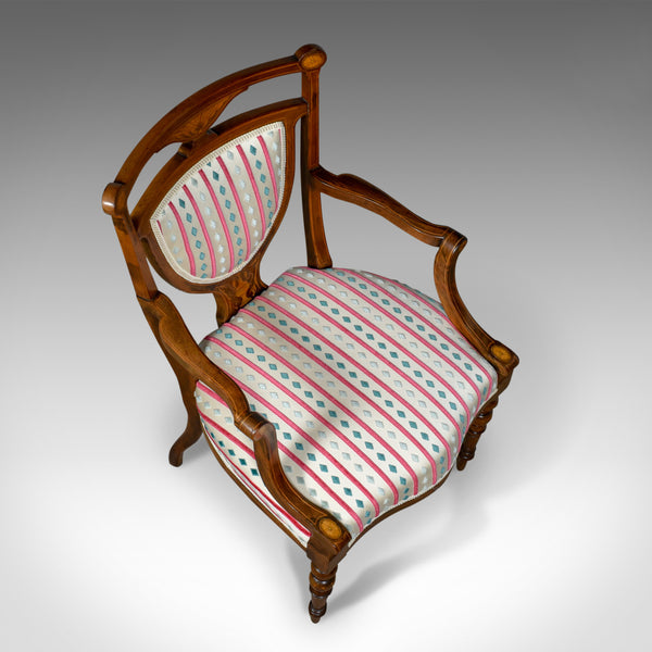 Antique  Elbow Chair, Rosewood, English Open Armchair, Maple & Co. Circa 1910 - London Fine Antiques