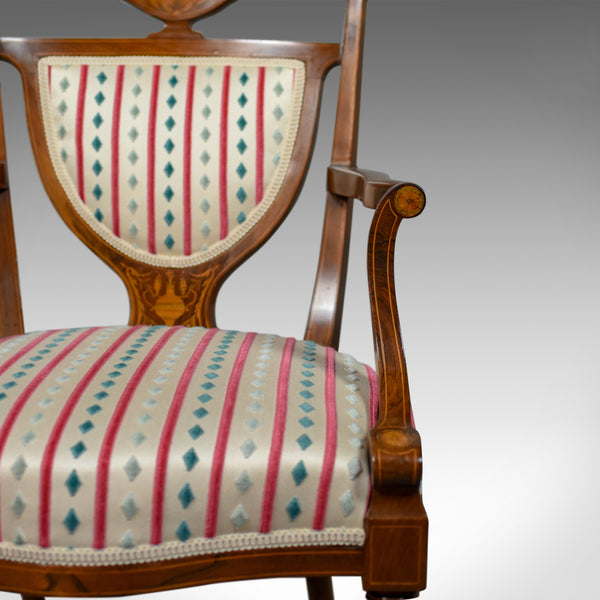 Antique  Elbow Chair, Rosewood, English Open Armchair, Maple & Co. Circa 1910 - London Fine Antiques