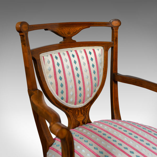 Antique  Elbow Chair, Rosewood, English Open Armchair, Maple & Co. Circa 1910 - London Fine Antiques