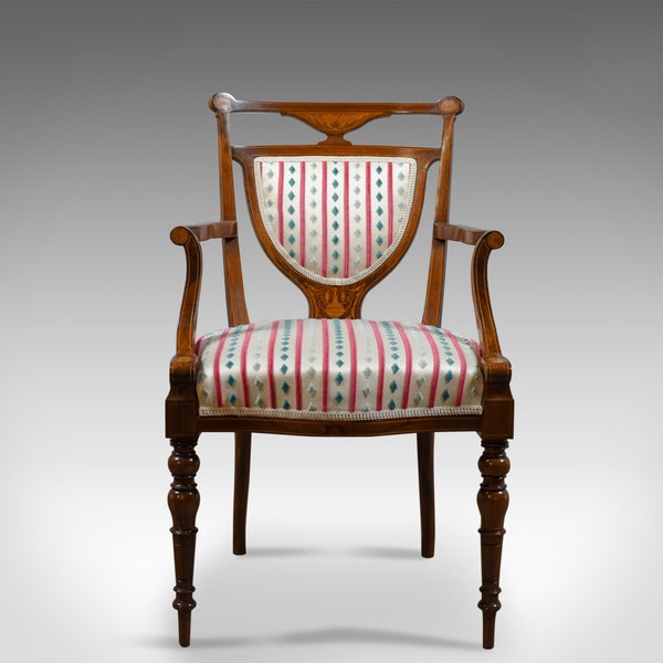 Antique  Elbow Chair, Rosewood, English Open Armchair, Maple & Co. Circa 1910 - London Fine Antiques