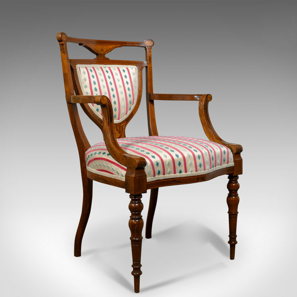 Antique  Elbow Chair, Rosewood, English Open Armchair, Maple & Co. Circa 1910 - London Fine Antiques