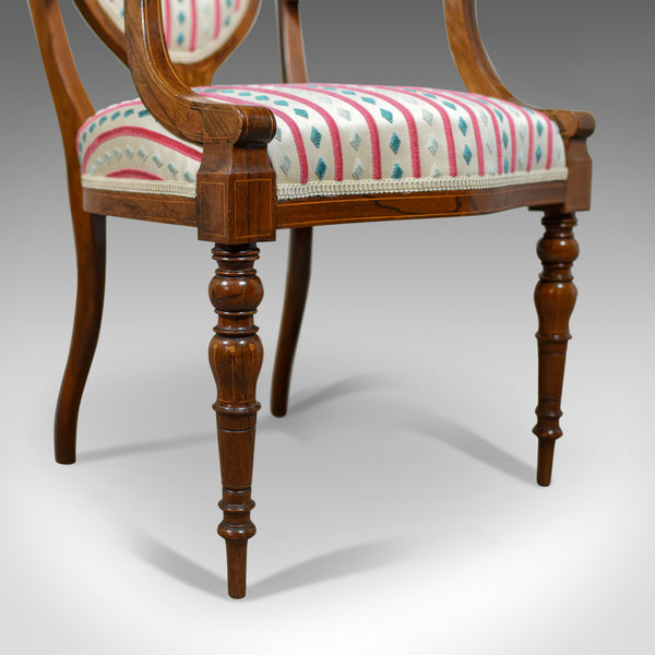 Antique  Elbow Chair, Rosewood, English Open Armchair, Maple & Co. Circa 1910 - London Fine Antiques