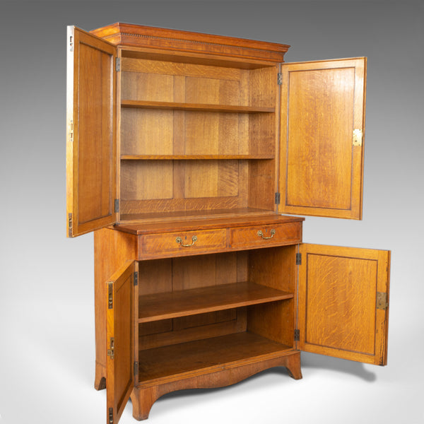 Antique Estate Cabinet, English, Victorian, Oak, Press Cupboard, Circa 1890 - London Fine Antiques