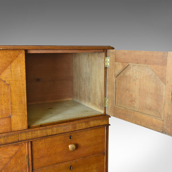Large Antique Estate Manager's Cupboard, Oak, English, Victorian, Cabinet c.1880 - London Fine Antiques