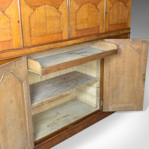 Large Antique Estate Manager's Cupboard, Oak, English, Victorian, Cabinet c.1880 - London Fine Antiques