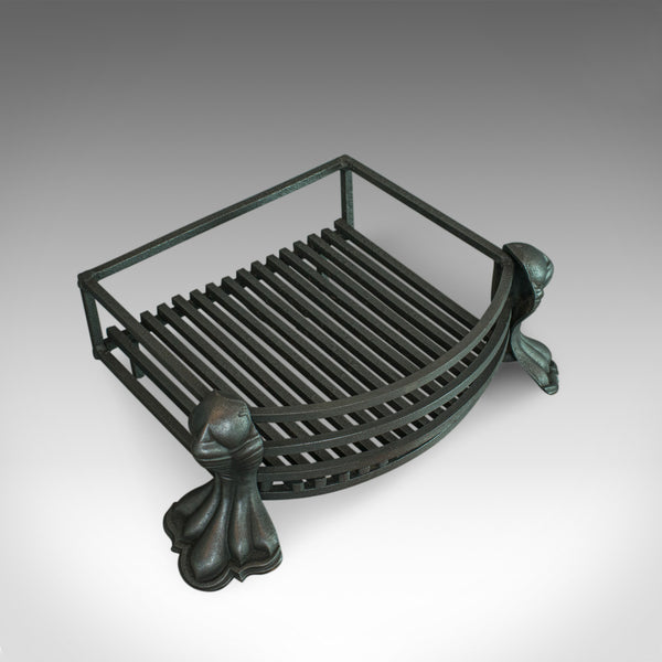 Antique Fire Basket, English, Iron, Fireplace Grate, Circa 1900 - London Fine Antiques