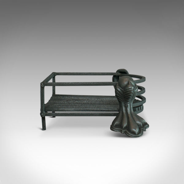 Antique Fire Basket, English, Iron, Fireplace Grate, Circa 1900 - London Fine Antiques