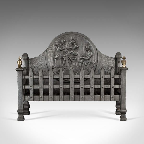 Antique Fire Basket, English, Victorian, Fireplace Grate Circa 1900 - London Fine Antiques
