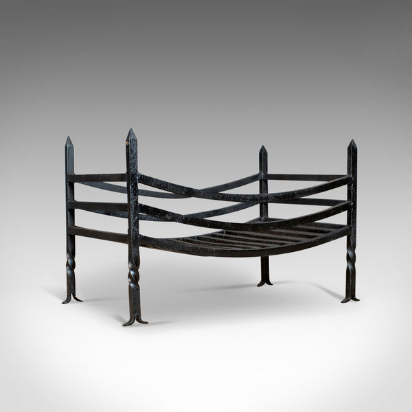Antique Fire Basket, English, Victorian, Fireplace Grate, Early 20th Century - London Fine Antiques