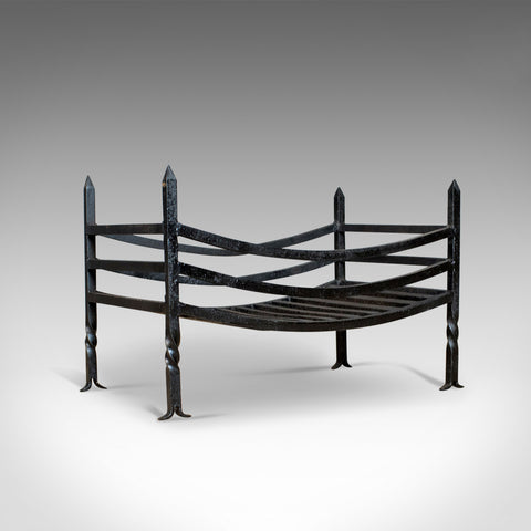 Antique Fire Basket, English, Victorian, Fireplace Grate, Early 20th Century - London Fine Antiques