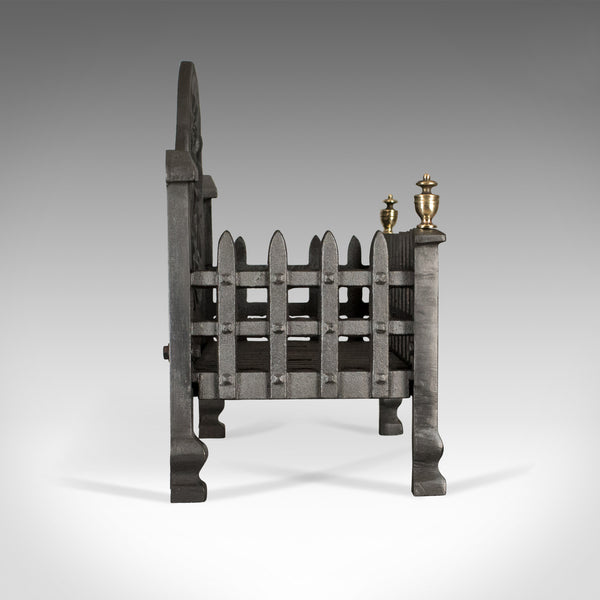 Antique Fire Basket, English, Victorian, Fireplace Grate Circa 1900 - London Fine Antiques