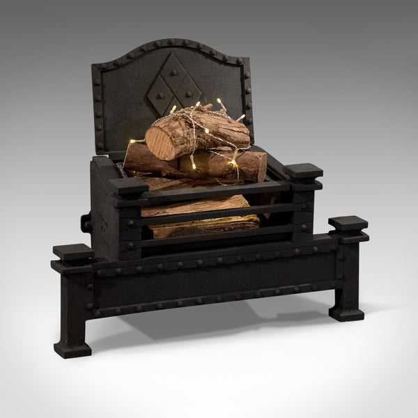 Antique Fire Basket, English, Victorian, Free Standing, Cast Iron Grate, c.1900 - London Fine Antiques