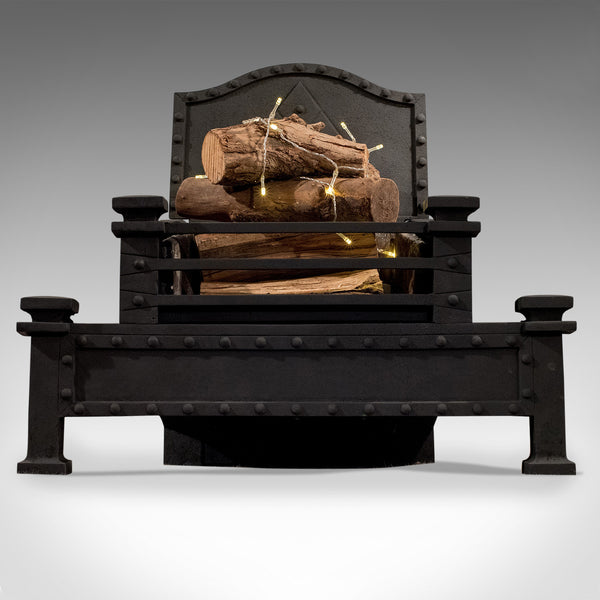 Antique Fire Basket, English, Victorian, Free Standing, Cast Iron Grate, c.1900 - London Fine Antiques