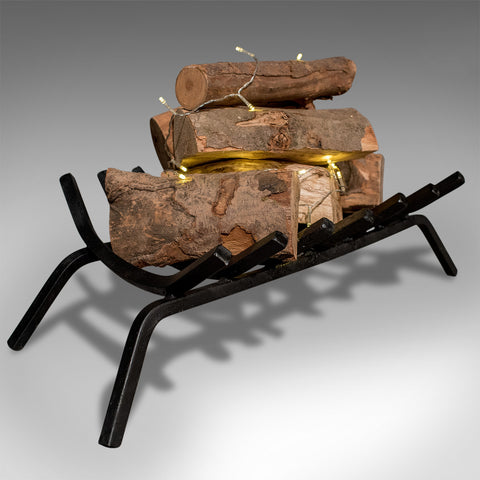 Antique Fire Basket, Free Standing Fireplace Iron Grate, Circa 1900 - London Fine Antiques