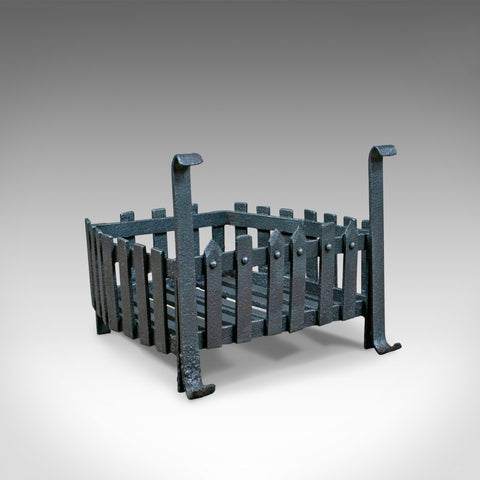 Antique Fire Basket, Free Standing, Victorian, Fireplace, Grate, Circa 1900 - London Fine Antiques