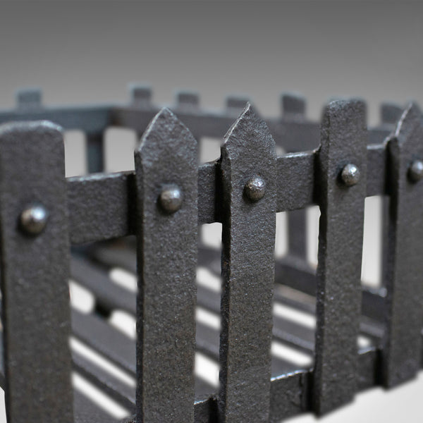 Antique Fire Basket, Free Standing, Victorian, Fireplace, Grate, Circa 1900 - London Fine Antiques