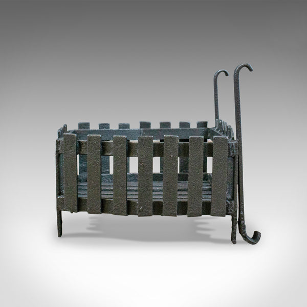Antique Fire Basket, Free Standing, Victorian, Fireplace, Grate, Circa 1900 - London Fine Antiques