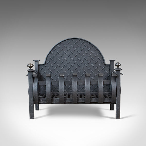 Antique Fire Basket, Victorian Fireplace Grate, English Circa 1900 - London Fine Antiques