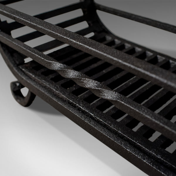 Antique Fire Basket, Victorian Free Standing Fireplace Grate, Iron Circa 1900 - London Fine Antiques