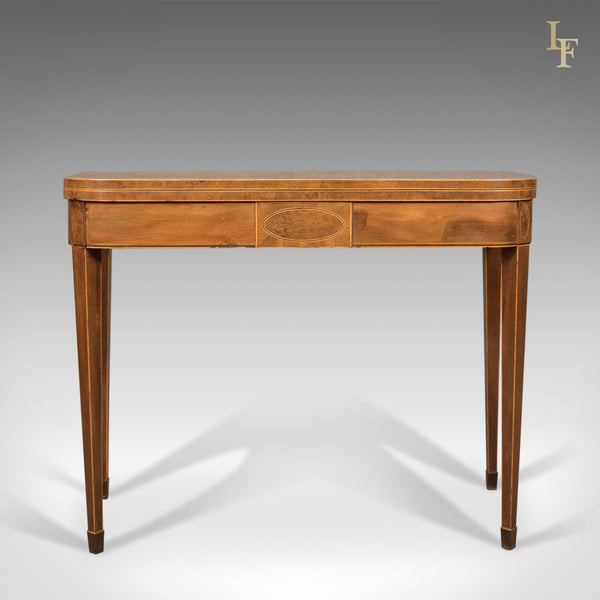 Antique Fold-Over Card Table, Thuya Wood, Late Georgian, English c.1780 - London Fine Antiques