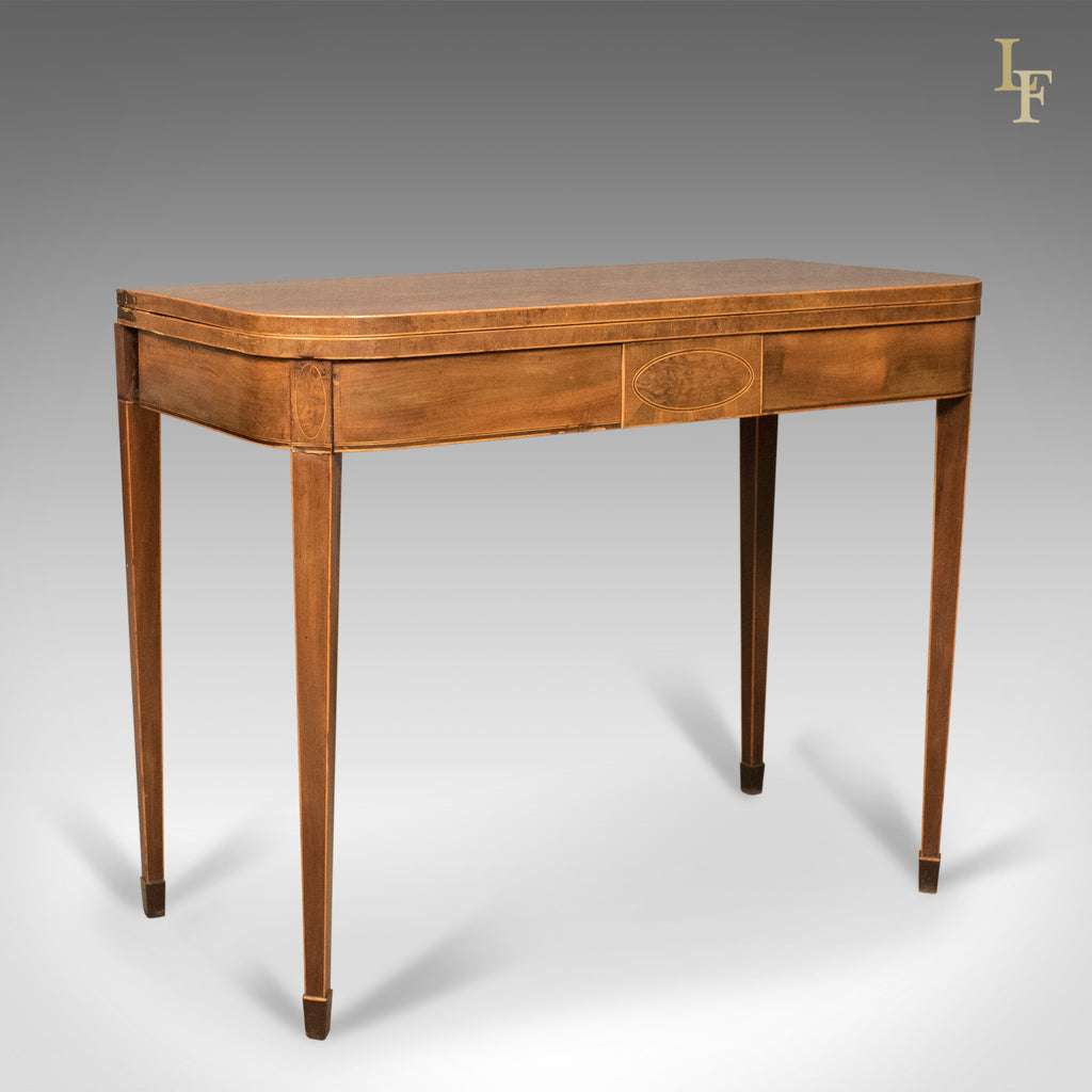Antique Fold-Over Card Table, Thuya Wood, Late Georgian, English c.1780 - London Fine Antiques