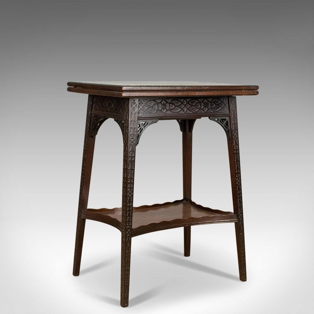 Antique Fold-Over Games Table, English, Edwards & Roberts, London Circa 1880 - London Fine Antiques