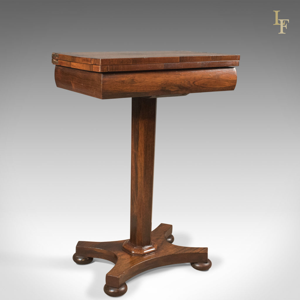 Antique Fold Over Games Table, English Regency, Chess Board, c.1820 - London Fine Antiques
