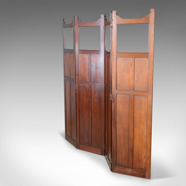Antique Folding Screen, Edwardian, Four Panel, Walnut Room Divider, Circa 1910 - London Fine Antiques