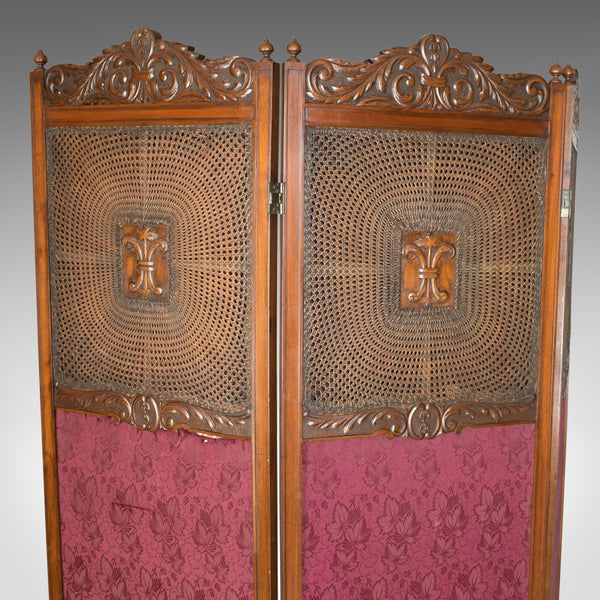 Antique Folding Screen, Edwardian Room Divider, Photographer's Prop Circa 1910 - London Fine Antiques